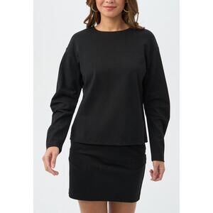 NEW TRINA TURK savoy top in black